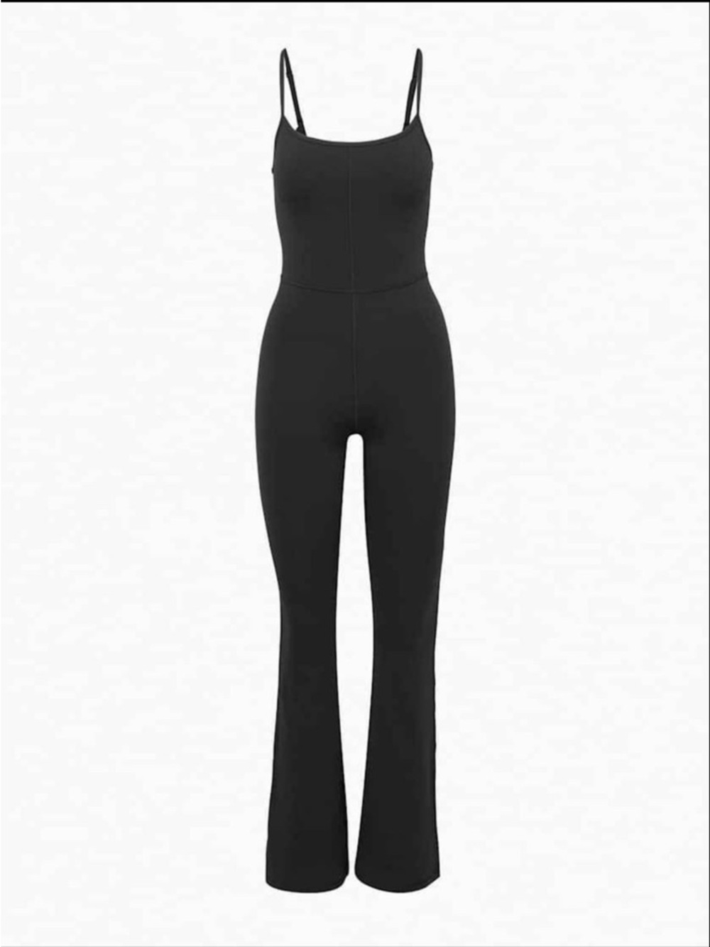Aritzia Black Slim-Spaghetti Flared Jumpsuit